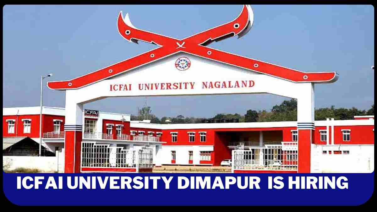 ICFAI University Nagaland Recruitment 2024