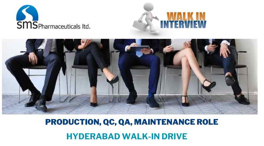 SMS PHARMA Walk in interview